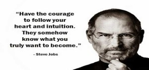 An inspiring quote by Steve Jobs