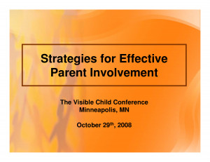 Strategies for Effective Parent Involvement