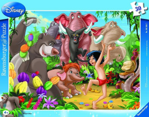 Livre de la Jungle Mowgli et Baloo Puzzle 30 pi ces cadre
