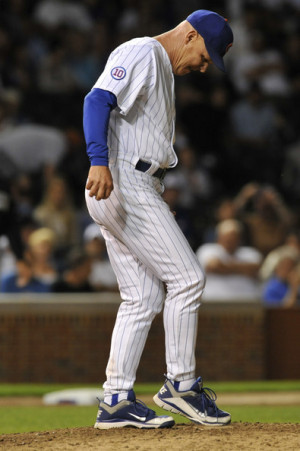 Mike Quade Mike Quade 8 manager of the Chicago Cubs makes a pitching