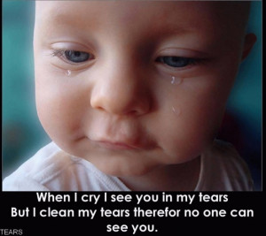 sad person crying