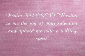 ... are weak and you are strong. Your restoration is what we pray for