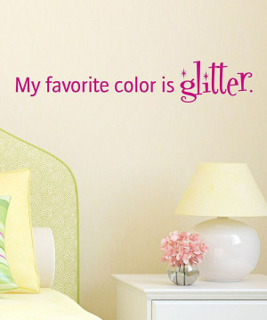 Pink 'My Favorite Color' Wall Quote