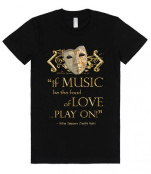 Shakespeare's Twelfth Night Music Quote (gold Version)