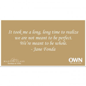 Jane Fonda quote master class