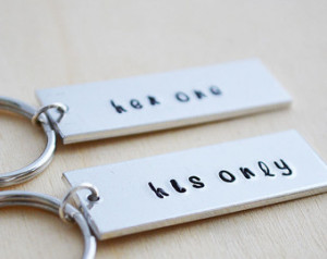 Custom Couples Keyrings Her...