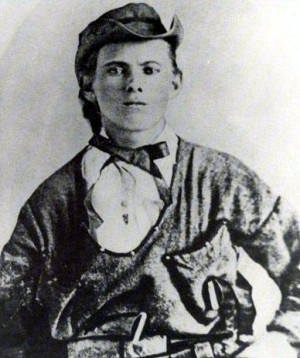 Jesse Woodson James in Confederate guerilla uniform, age 16