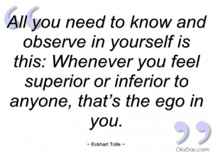 all you need to know and observe in eckhart tolle