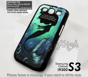 Must Be Mermaid Quotes Design for Samsung Galaxy s3 Case