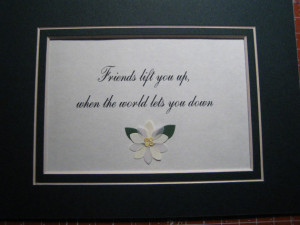 Framed quote about friends - 7x9 - 