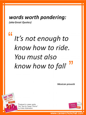 words worth pondering: knowing how to fall