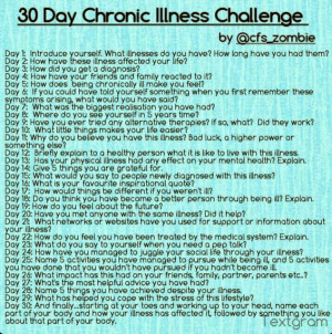 Chronic illness challenge day 13 - MH