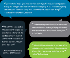 Quotes from WilsonHCG clients