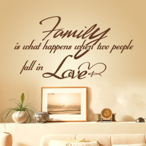 ... Fall in Love - Family Wall Sticker Wall Decals Quote Vinyl Sayings 34