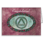 Sober Recovery AA Anniversary Congratulations Card