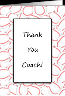 Coach Thank You Baseball Coach Greeting Card-Baseball Background card ...