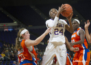 Lady Tigers down Sam Houston State for first win of season