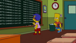 Bart Simpson Show Opening Chalkboard Quotes