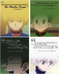 Their dreams... Hunter x Hunter. Gon Killua Kurapika Leorio