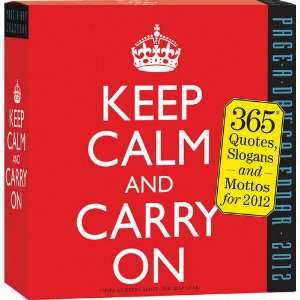 Keep Calm and Carry on Quotes 2012 Daily Box Calendar Office Products