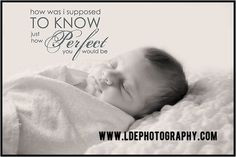 Tampa Newborn Photography LDE Photography Baby Quote How was I to know ...