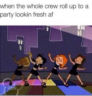 whole crew roll up to a club lookin fresh af #theproudfamily #squad ...