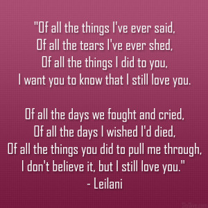 Leilani poem 42 Valentines Day
