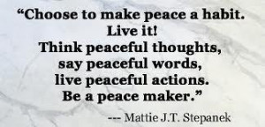 Be a #peacemaker
