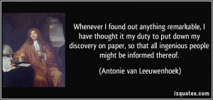 Antonie Van Leeuwenhoek Quotes