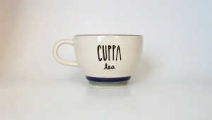 Cuppa Tea British Saying Quote Hand Illustrated 8 oz by Farizula, $17 ...
