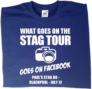 ... On Facebook – Mens funny personalised stag do, night, party t-shirts