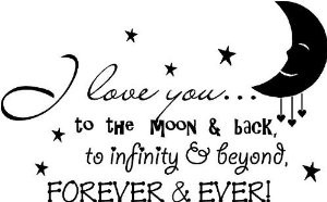 23 x14 i love you to the moon and back to infinity and beyond forever ...