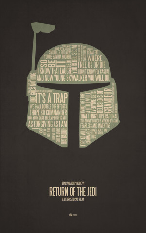 Typography Movie Poster Star Wars Return of the Jedi