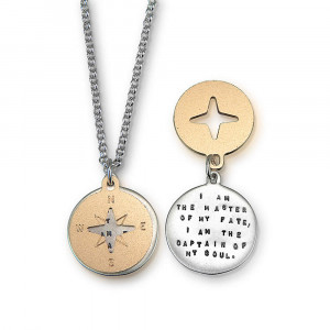 ... Of My Fate, Captain Of My Soul, Inspirational Quote Necklace Jewelry