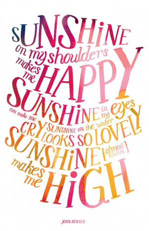 Sunshine On My Shoulders | John Denver