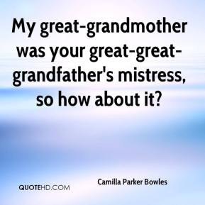 ... great-grandmother was your great-great-grandfather's mistress, so how