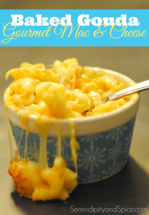 Gourmet Baked Gouda Mac & Cheese Recipe-- get fancy with some grown up ...