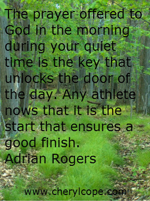 ... knows that it is the start that ensures a good finish. Adrian Rogers