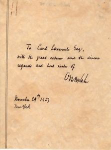 Details about Otto Herman Kahn Autographed Note Signed Banker