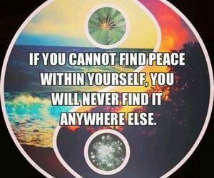 Find peace within yourself