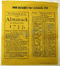 ... Benjamin Franklin's first annual 