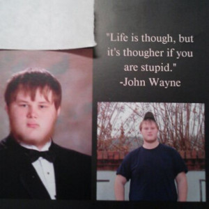 Oh, irony, you never fail. (This is a yearbook quote)