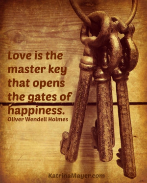 Motivational Wallpaper on Happiness: Love is the master key that open