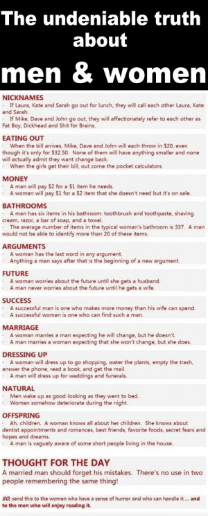 LOL The Differences Between Men And Women