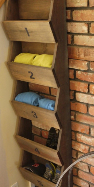 wood shoe rack, but no numbers. I'm done with the numbers and the ...