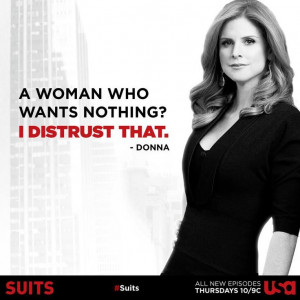 YES! Donna. Love this woman. #suitsfinale #suits suits_usa Suits USA # ...