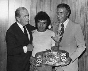 Jack Kent Cook, Ruben Olivares and actor Ricardo Montalban