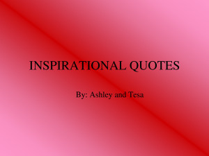 INSPIRATIONAL QUOTES - PowerPoint