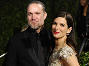 Sandra Bullock and Jesse James arrive at the Vanity Fair Oscar party ...