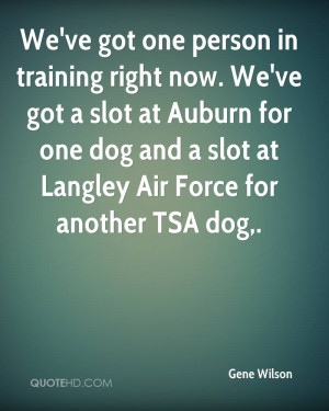 ... For One Dog And A Slot At Langley Air Force For Another TSA Dog